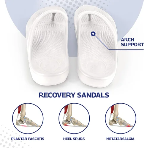 Vista 3 de Pure Stride Sandalias terapéuticas, sandalias ortopédicas para fascitis plantar, metatarsiano y espolones de talón, alivio del dolor de pies
