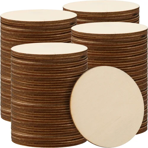 Vista 13 de 20 discos de madera de 12 pulgadas para manualidades, círculo de madera sin terminar, recortes redondos de madera para manualidades, pintura, puerta