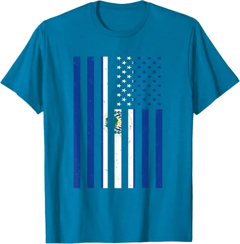 Vista 8 de El Salvador Shirt - El Salvador USA America Flag Men Women T-Shirt