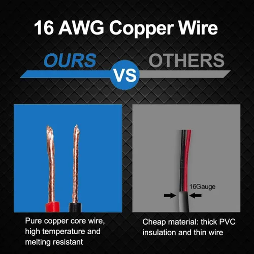 Vista 3 de Cable de extensión para encendedor de cigarrillos, 16 AWG, 12 pies, máx.150 W, 13 A, cable de extensión de automóvil de 12/24 voltios