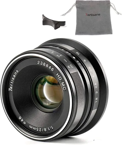 Vista 8 de 7artisans Lente vertical de formato APS-C F1.8 de 0.984 in compatible con cámaras Olympus y Panasonic Micro 4/3 Mount