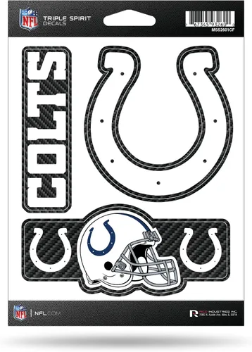 Vista 10 de Rico Industries NFL Football Triple Spirit Stickers Hoja de calcomanías triples