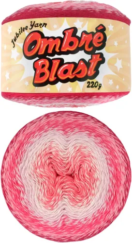 Vista 42 de JubileeYarn - Hilo Ombré Blast (7.76 oz/torta de algodón para bebé, 1 torta)