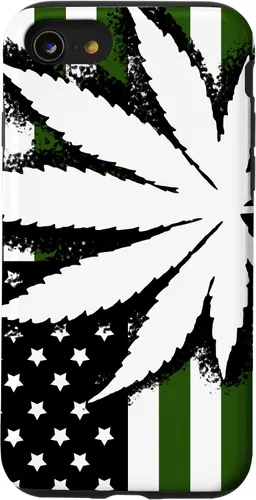 Vista 18 de American Weed Flag 4:20 Cannabis Pot Marijuana Stoner Gift Case for iPhone 17
