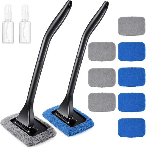 Vista 10 de Frienda Juego de 2 Herramientas Limpiadoras de Parabrisas para Interior del Coche, Varilla Limpiadora de Parabrisas Interior del Auto, Limpiador