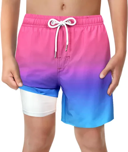 Vista 36 de Trajes de Baño para Niños con Forro de Compresión Cómodos Shorts de Natación Anti-Rozaduras Elásticos UPF Secado Rápido Talla 3T-20 Estrellas Águila