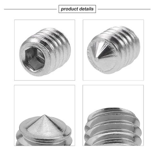 Vista 3 de Juego de 50 tornillos hexagonales internos M5x6mm, tornillo de acero inoxidable 304, tornillo de acero inoxidable 304, tornillo de agarre de punto