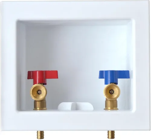 Vista 9 de TTFLEX - Caja de salida para lavadora 1/2" MIP/Sweat x 3/4" MHT, válvula de giro de 1/4 Washing Machine Valve Box, Lead-Free Brass Valves, CUPC