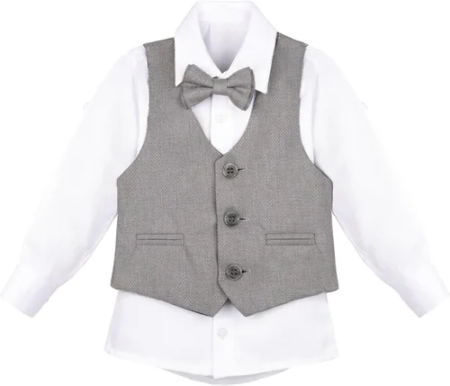 Vista 5 de Lilax Traje formal para niños de 4 piezas, chaleco, pantalones y corbata
