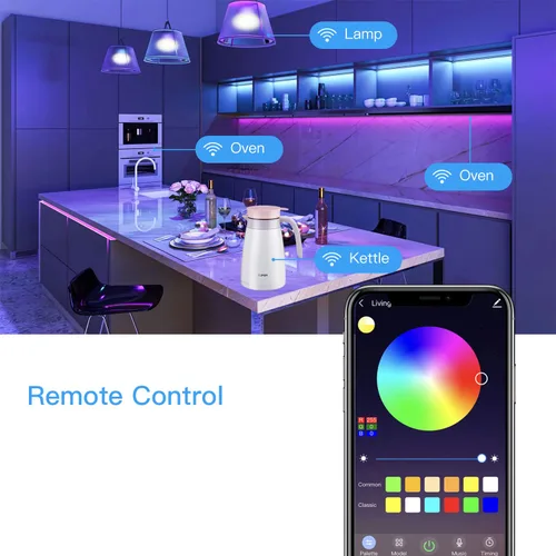 Vista 5 de Enchufe inteligente Mini HomeKit, toma de corriente WiFi inteligente compatible con Apple HomeKit, Alexa y Google Assistant, toma de control de voz
