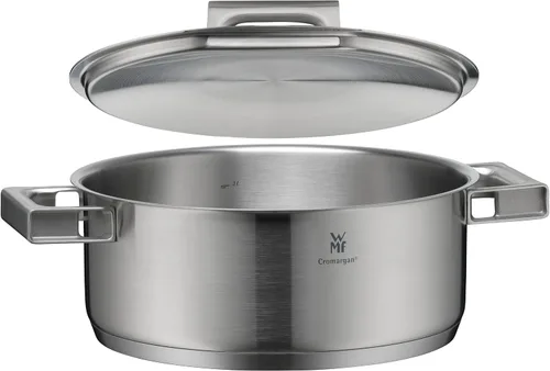 Vista 7 de WMF Ultimate Cool - Juego de cacerolas de inducción de 5 piezas con tapa de acero inoxidable, acero inoxidable mate cromargan, juego de ollas