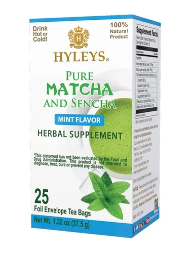 Vista 5 de Hyleys Bolsas de té Matcha con citronela, 25 bolsas de té (té verde japonés puro matcha wellness)