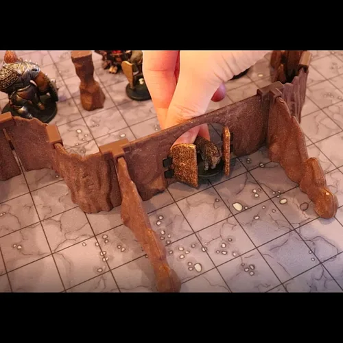 Vista 8 de Dirt Cheap Dungeons Goblin Cavern - Juego de 143 piezas de cueva modular y túnel - 5.5 pies de paredes lineales para cuadrícula de 1 pulgada TTRPG