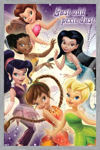 Vista 14 de Trends International Disney Tinker Bell - Póster de pared de hadas, 14.725 x 22.375 pulgadas, versión enmarcada de madera de granero Versión