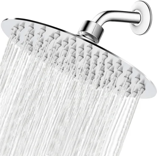 Vista 17 de NearMoon Cabezal de ducha de lluvia, diseño ultrafino - aumento de presión, experiencia impresionante, cabezal de lluvia de acero inoxidable de alto
