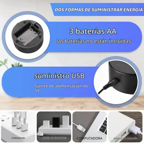 Vista 3 de 12 piezas de láminas acrílicas transparentes y 12 piezas de base de lámpara LED nocturna 3D con control remoto y cable USB, juego de base de lámpara