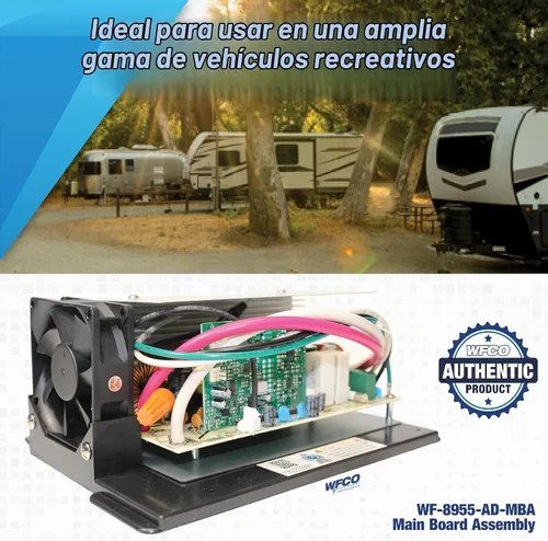 Vista 4 de WFCO WF-8955-AD-MBA - Conjunto de placa principal para centro de potencia de la serie WF-8900-AD, 55 amperios, color negro