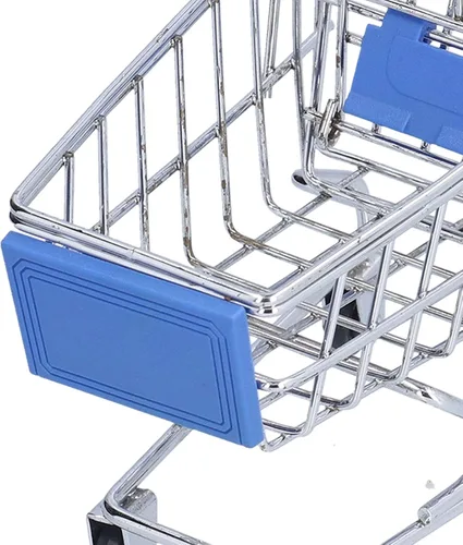 Vista 7 de Dpofirs Mini carrito de supermercado, carrito de compras, carrito de supermercado, mini carrito de compras, mini juguete de almacenamiento
