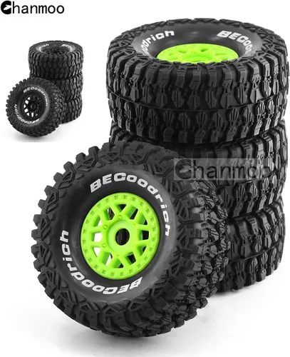 Vista 7 de 1/7 1/8 RC Short Course Truck Buggy Neumáticos y ruedas 0.669 in Hex OD 5.315 in Neumáticos todoterreno para 1:7 1:8 Escala RC Off-Road Truck Car