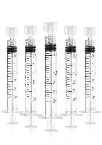 Vista 10 de Jeringa Luer Lock de 1 ml - Jeringas estériles desechables (paquete de 30), empaque sellado individual