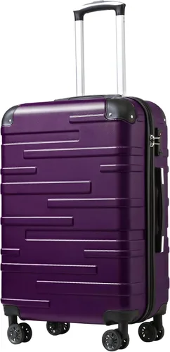 Vista 15 de Coolife Maleta extensible (solo 28") con cerradura TSA Spinner 2-Gris