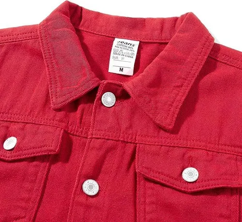 Vista 7 de Chvity Chaquetas de mezclilla para mujer, estilo casual, de manga larga, con botones, con bolsillos