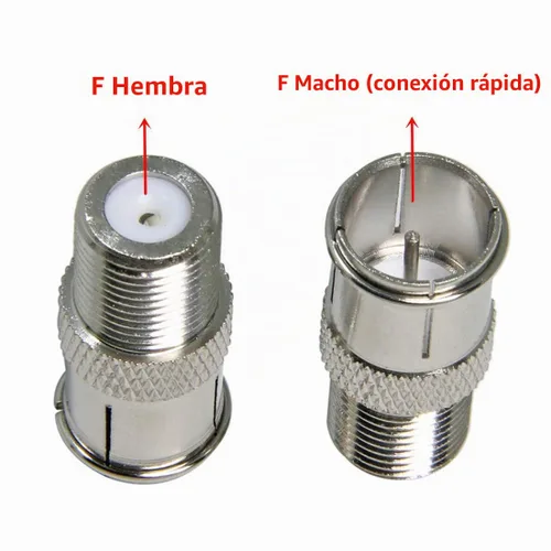 Vista 3 de RFAdapter Ullnosoo - Conector de conexión rápida, 2 unidades Ullnosoo tipo F macho a hembra, adaptador de enchufe para TV, antena, cable coaxial