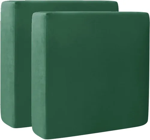 Vista 52 de Fundas de cojín de terciopelo para sofá, funda elástica para cojín de sofá suave, protector de muebles extraíble y lavable para sala de estar, Negro