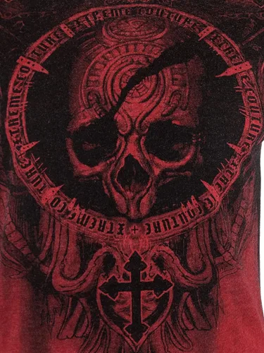 Vista 6 de Xtreme Couture Affliction Shadow Walker - Camiseta para hombre, color rojo, Rojo