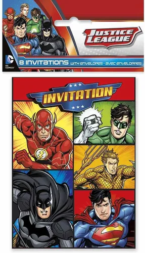 Vista 7 de Artículos de fiesta de Justice League, Servilleta para bebidas , talla única , Multicolor