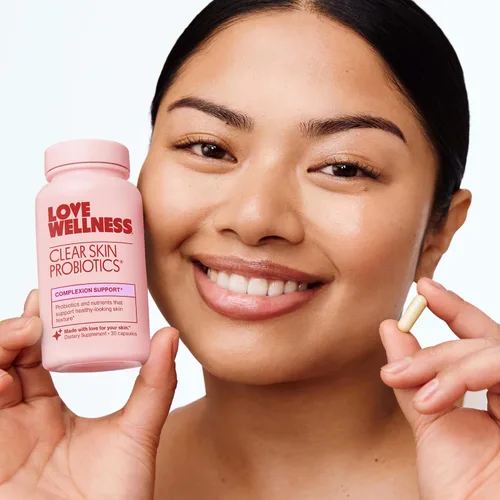 Vista 5 de Love Wellness Clear Skin Probiotic Elimina las espinillas hormonales, enrojecimiento y minimizador de poros Cuidado de la piel con zinc