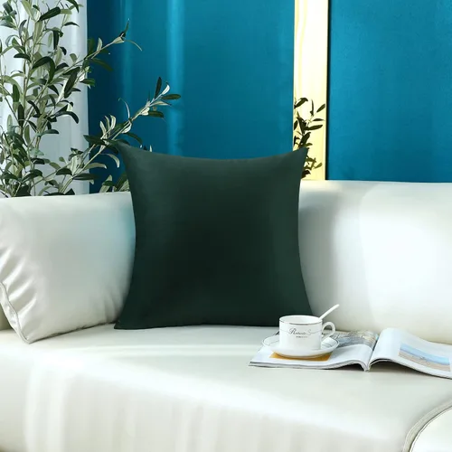 Vista 22 de mixeoo Comfy - Juego de 2 fundas de almohada decorativas de terciopelo grueso sólido y grueso, súper suaves, decoración del hogar para sofá, sala