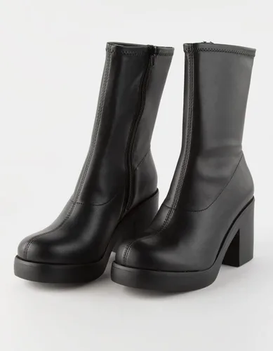 Vista 4 de Botas de plataforma de tacón grueso hasta la rodilla para mujer