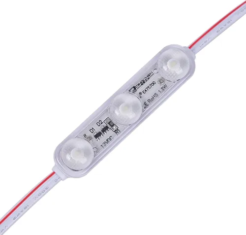 Vista 6 de Q QINGCHEN Módulo LED blanco cálido de 3000 K, 1.2 W, 12 V, sin entrada de polaridad, luz decorativa impermeable para letreros publicitarios
