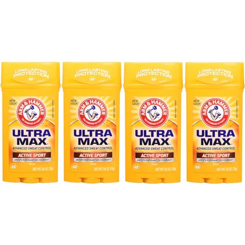 Vista 2 de ARM & Hammer Ultramax Desodorante Antitranspirante Sólido Active Sport 2.6 Oz (Paquete de 4)