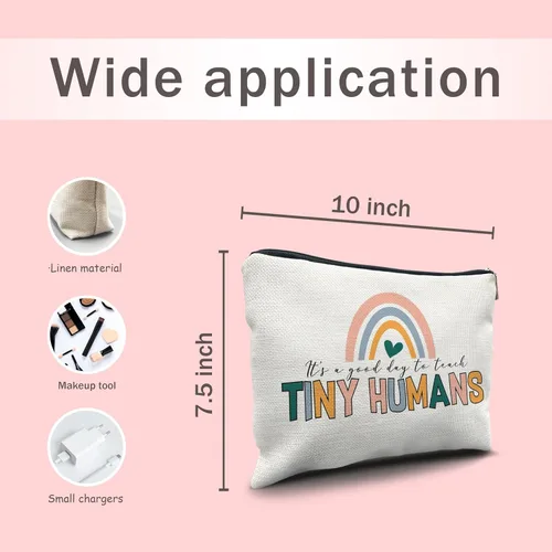 Vista 5 de Nogrit Bolsa de maquillaje para regalos para profesores, Profesor-13, A la moda, vanguardista