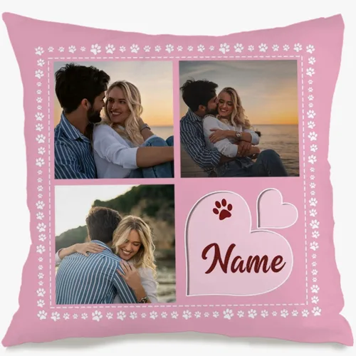 Vista 14 de Six Image Custom Pillow Case with Personalized Words for Mom, Decorative Cushion offering a Warm Gift for Birthdays Anniversaries Christmas or Home