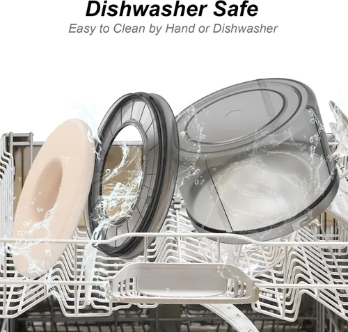 Vista 5 de Techphardo Tazón de Agua para Perros Sin Derrame de 1 Galón - 3.8L de Gran Capacidad, Libre de BPA, Diseño Anti-Salpicaduras y Anti-Desenterramiento