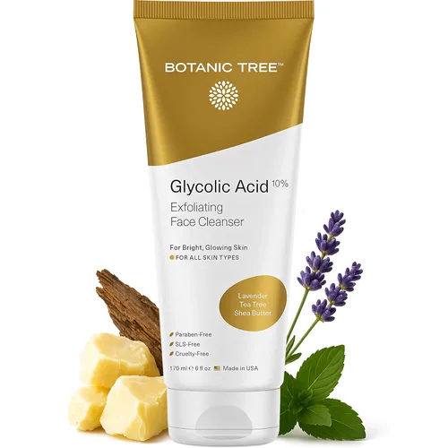 Vista 7 de Botanic Tree Kombucha & ácido glicólico exfoliante lavado facial para piel envejecida - Limpiador facial para mujeres - Efectos de lipofilling