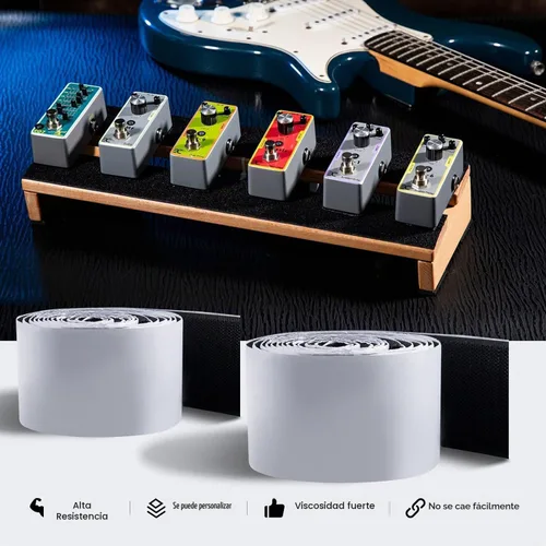 Vista 6 de ENO MUSIC Pedalboard Pedal Tape, Guitar Effects Pedal Board Hook and Loop Mounting Tape Length 2M Width 5CM