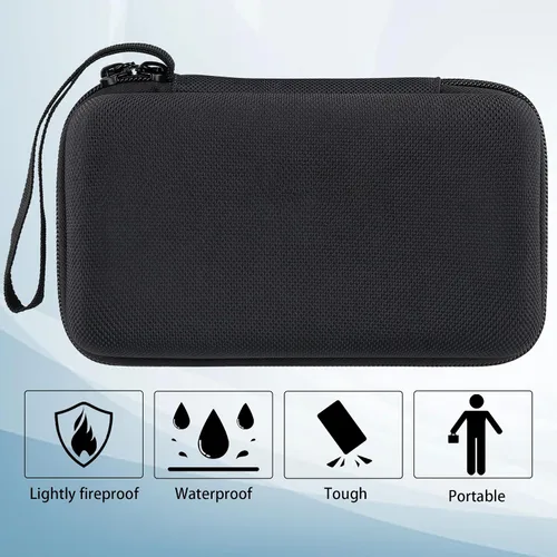 Vista 9 de Khanka - Funda rígida de viaje para base de carga Anker de 100 W + Anker Prime 12, color negro EVA Hard Shell, Mesh Pocket Accessory Storage