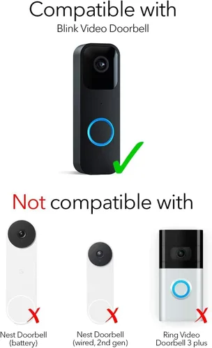 Vista 5 de Wasserstein Timbre de timbre – Compatible con el timbre Blink Video Doorbell (paquete de 1, negro)