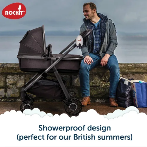 Vista 7 de Rockit Mecedora para bebé recargable por USB - Mecedora portátil con manos libres para dormir que calma suavemente el cochecito o el buggy