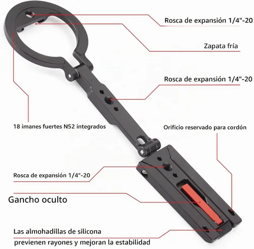 Vista 5 de Trípode magnético para iPhone - para soporte de teléfono MagSafe a presión