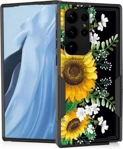 Vista 24 de Funda para Galaxy A14 5G, resistente de doble capa híbrida de policarbonato duro, goma suave, a prueba de golpes, funda protectora resistente