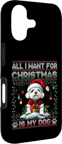 Vista 3 de Maltese Christmas Tree Lights Decorations Dog Lover Xmas Case for iPhone 17