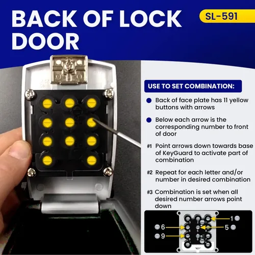 Vista 5 de KeyGuard Pro SL-591 - Caja de bloqueo con botón de golpe para vidrio del automóvil