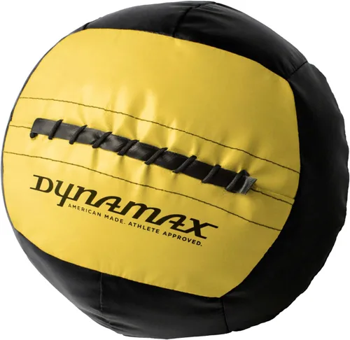 Vista 11 de Dynamax Standard Medicine Ball, 4–30 lb Soft Shell Wall Ball, 14-Inch Weighted Exercise Ball for Strength Training, Core Workouts, Conditioning &