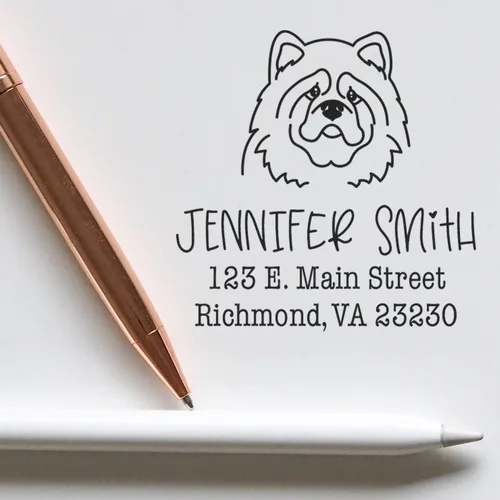 Vista 27 de Sello de dirección personalizado Basset Hound – Sello personalizable con nombre y dirección para sobres, ideal para amantes de los perros