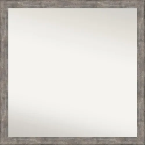 Vista 149 de Amanti Art Silver Bathroom Mirror for Over Sink, 26x45 Custom Made Marred Pewter Rectangle Vanity Mirror, Oversize Casual Wood Frame, Hangs Estaño